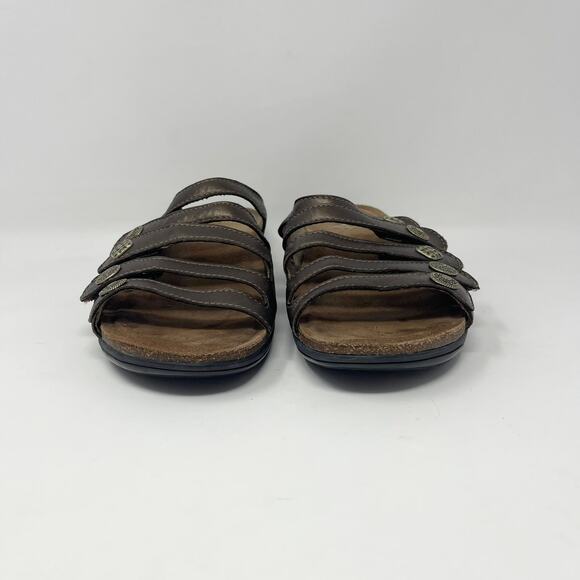 Dansko Janie Slide Sandals Womens EU 42 /‎ US 11-11.5 Bronze Metallic Leather - Picture 5 of 9